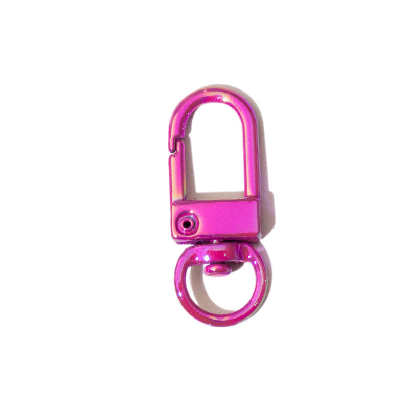 Colorful Zinc Alloy Keychain Clasps 32mm Plating 10pcs 9