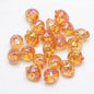 Electroplated Strawberry Glass Beads 13x16mm Iridescent 10pcs 10