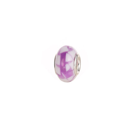 Glass Large Hole Spacer Beads 14mm Rainbow Candy Section Striped 20pcs 15