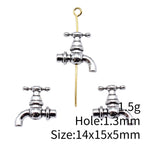 Water Faucet Metal Beads 15mm Zinc Alloy Detailed Vintage Style 40pcs 4