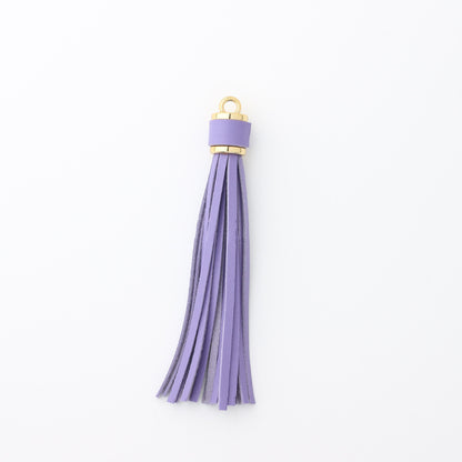 PU Leather Tassel Keychain with Gold Electroplated Hardware 17