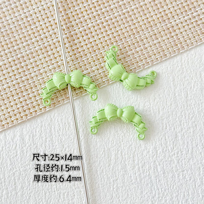 Bow and Skateboard Metal Beads 25mm 19mm Baking Painted Alloy 20pcs 7