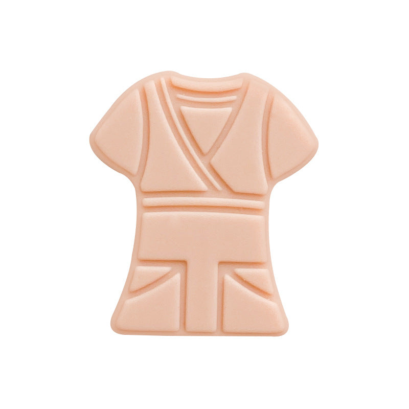 Silicone Focal Beads Kimono Design With Detailed Belt 10pcs 9