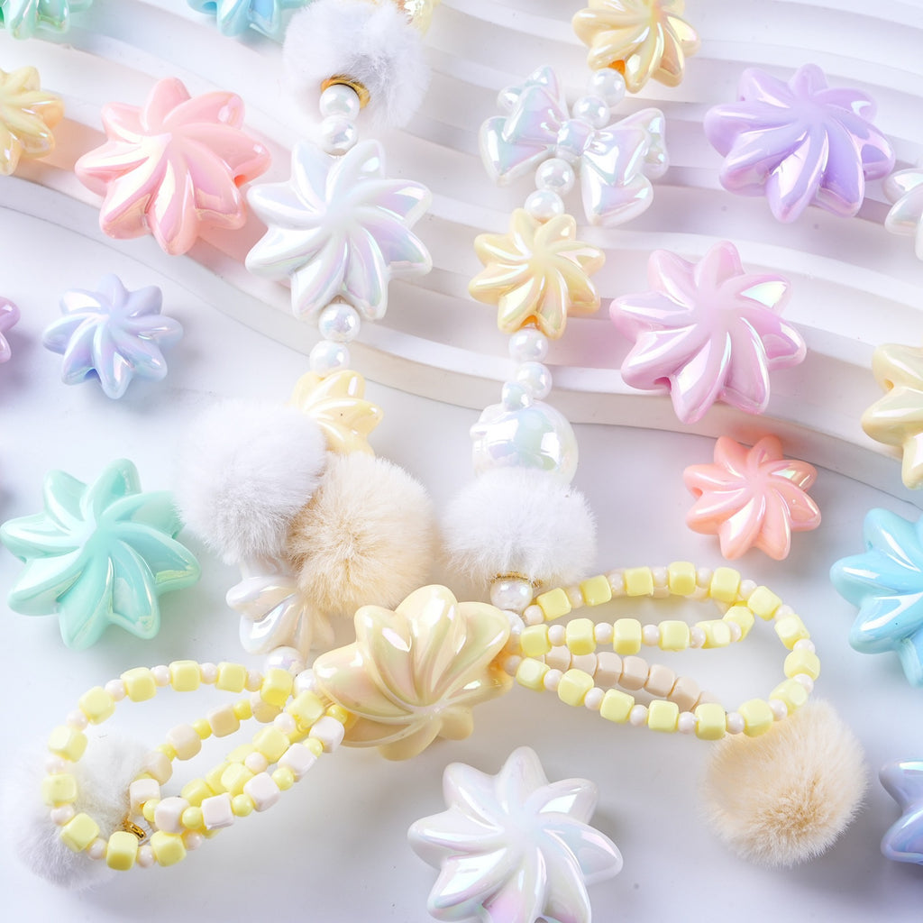 Plating Whirlwind Cookie Acrylic Beads 20mm 27mm Solid Colors 50pcs 3