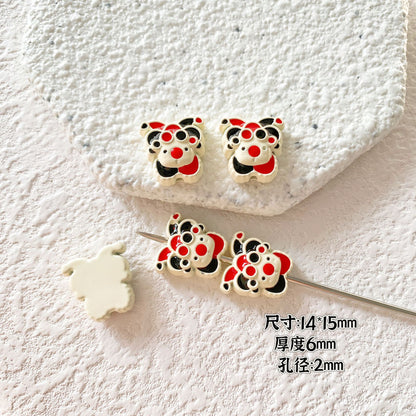 Candy Clown Metal Beads Colorful Painted Alloy 10pcs 20