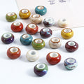 Ceramic Spacer Beads 15mm Fambe Glaze Large Hole 20pcs 2