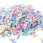 Colored Tube Acrylic Beads 13x5mm Pastel Mixed 1950pcs 2