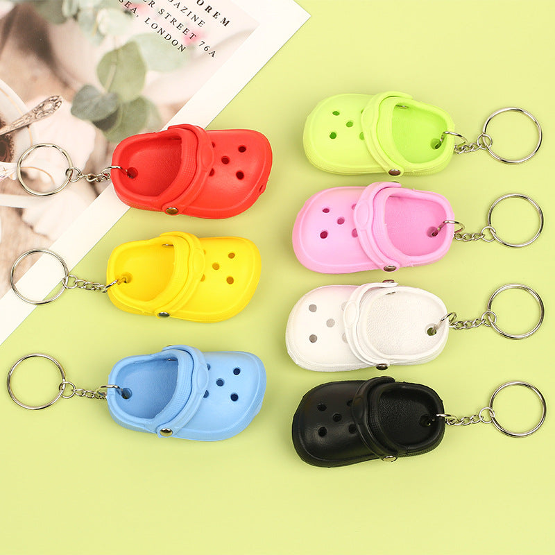 Silicone Mini Slippers Couple Keychain Colorful Clog Style