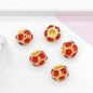 Metal Rhinestone Hollow Spacer Beads 8mm 50pcs 22