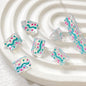 Lampwork Prism Glass Beads 12mm Hand Painted Dopamine Polka Dotted 5pcs 9