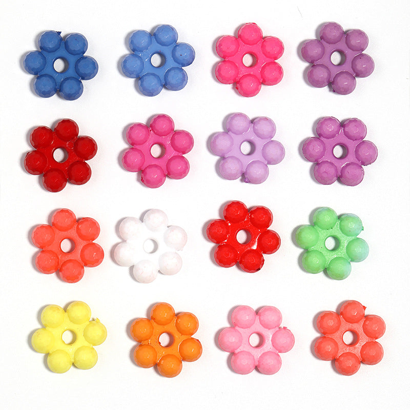 Acrylic Flower Spacer Beads 22mm Baking Painted Plum Blossom 200pcs 5