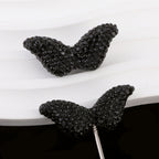 Polymer Clay Wing Rhinestone Beads 37mm Full Rhinestone Pave 6pcs 6