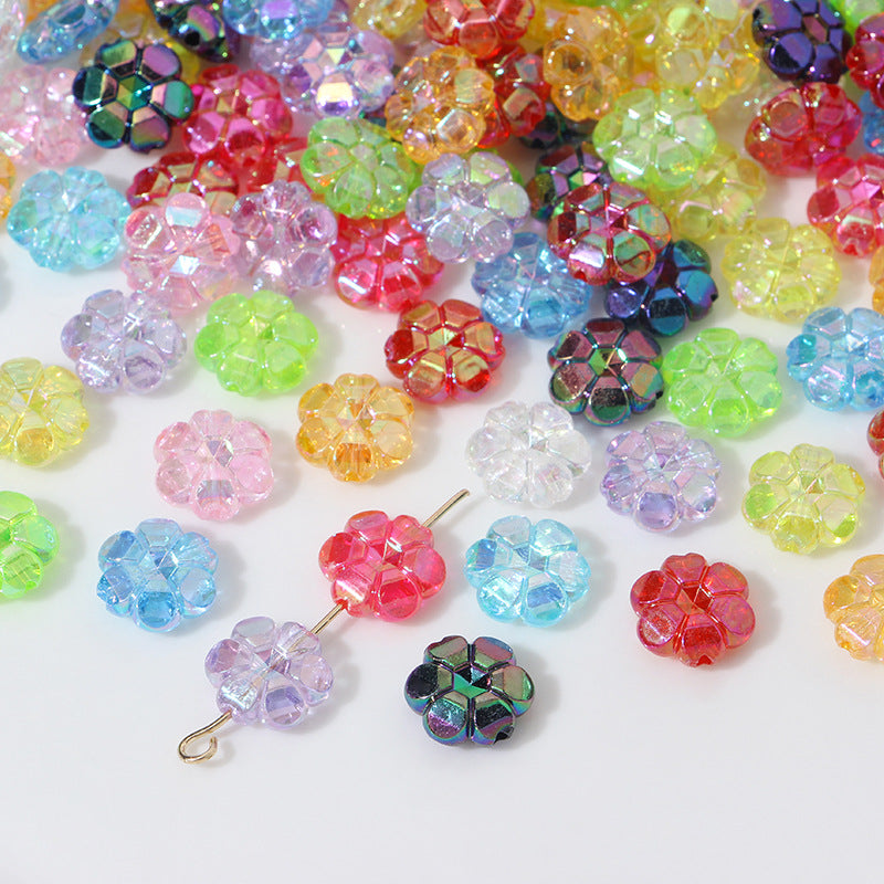 Transparent Faceted Plum Acrylic Beads 10mm Colorful Assorted 50pcs 4