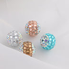 Disco Ball Rhinestone Beads 16mm Iridescent Acrylic 6pcs 2