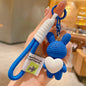 Resin Bunny Keychain Cartoon Heart Shaped Vibrant Colors 7