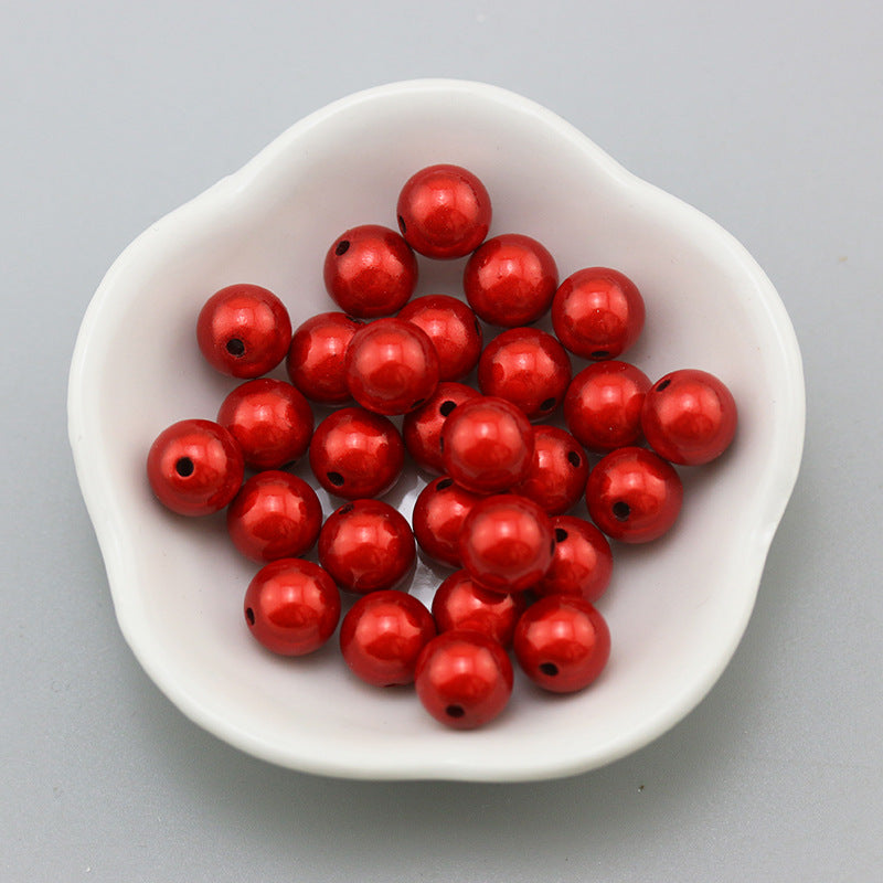 Glossy Metallic Round Acrylic Beads 10mm Colorful Assorted 50pcs 8