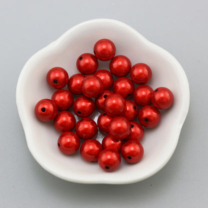 Glossy Metallic Round Acrylic Beads 10mm Colorful Assorted 50pcs 8