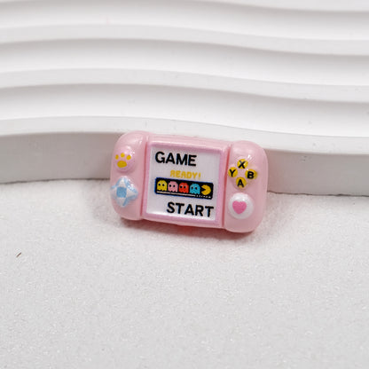 Printed Square Acrylic Beads 25mm Game Console Design 10pcs 19