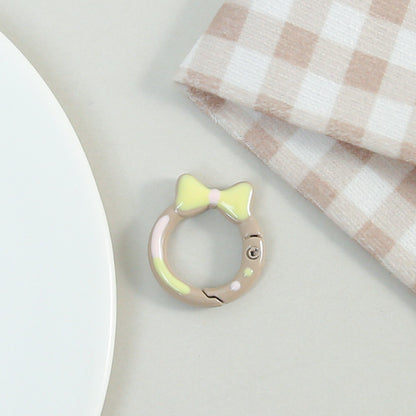 Zinc Alloy Bow Trigger Keyrings 27mm Baking Painted 6pcs 20