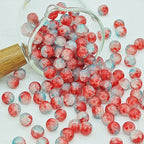 Frosted Round Glass Beads 10mm Matte Mixed Colors 50pcs 12