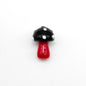 Hand Painted Mushroom Glass Beads 18mm Colorful Dotted Enamel 1pc 10