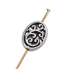 Oval Hollow Vine Pattern Metal Beads 12mm Antique Silver and Gold 40pcs 5