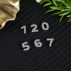 Number Metal Beads 10mm Rhinestone Embeded Alloy 50pcs 2
