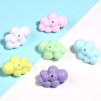 Pastel Cloud Acrylic Beads 22x32mm Smooth Rounded Shapes 5pcs 4