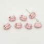 Kitten Metal Beads 12mm Baking Painted Colorful 10pcs 10