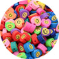 Flat Clay Beads 10mm Color Fruit Cartoon Mixed Design 1000pcs 27