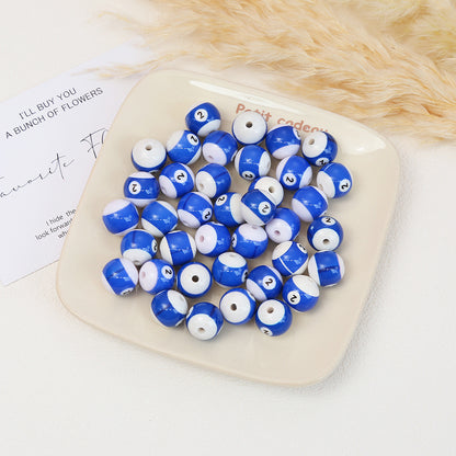 Painted Billiards Acrylic Beads 16mm Creative Colorful 100pcs 8