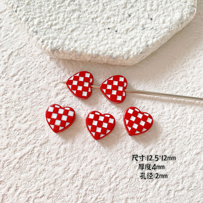 Candy Clown Metal Beads Colorful Painted Alloy 10pcs 14