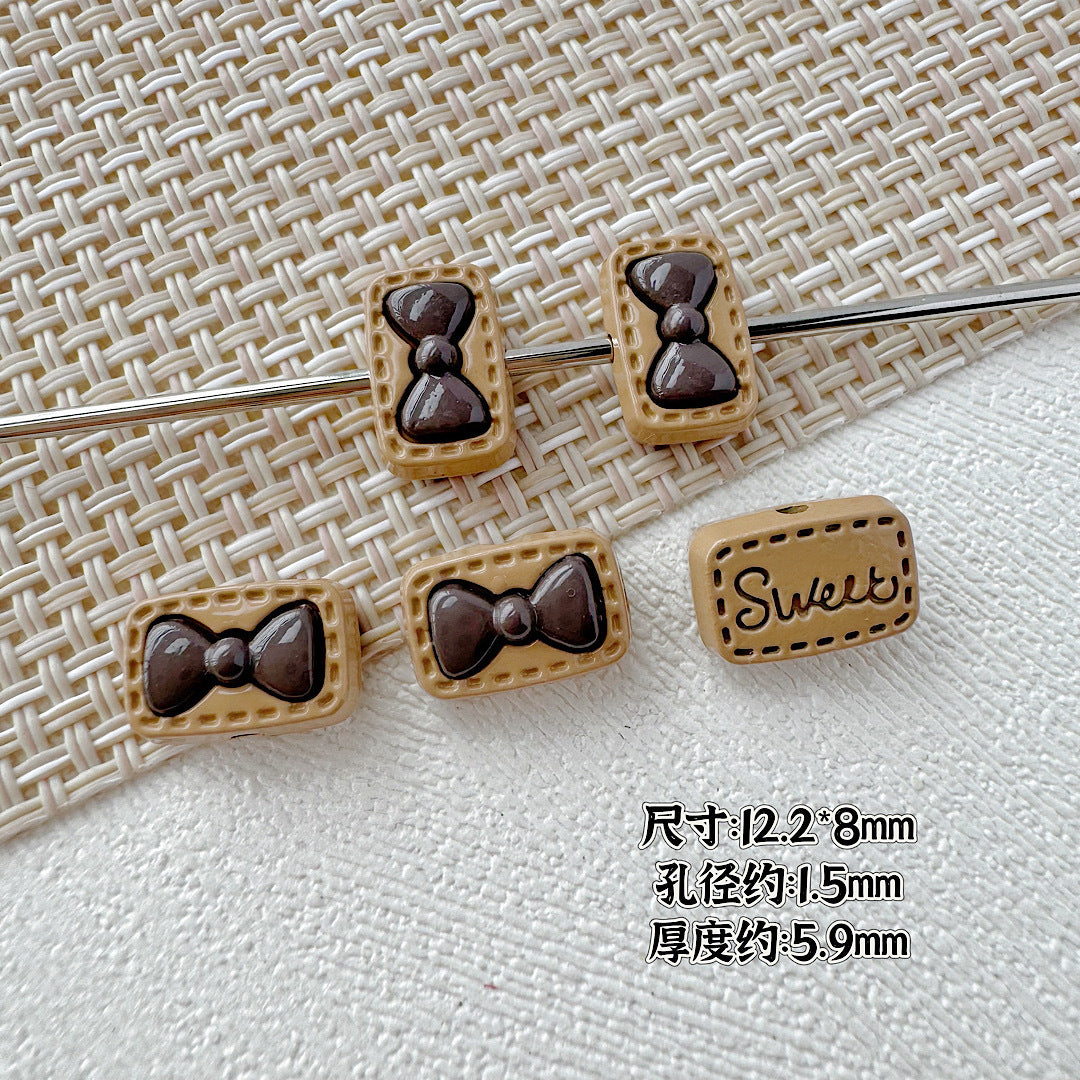Sunflower and Gift Box Metal Beads 12mm Pastel Painted 10pcs 17