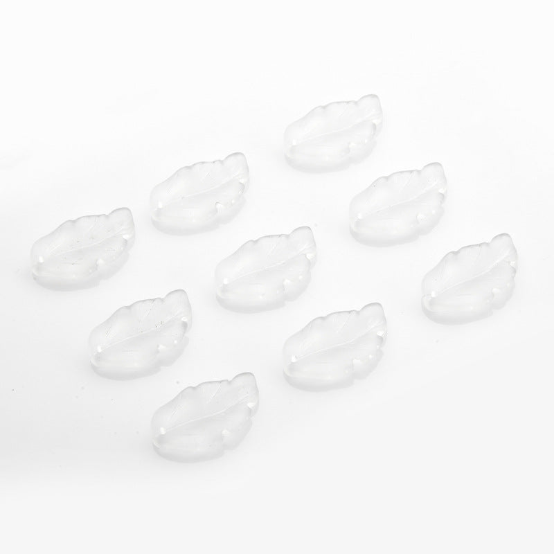 Czech Glass Beads Feather Leaf 17x28mm Gradual Color Change 20pcs 11