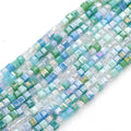 Colorful Faceted Square Seed Glass Beads 2mm 360pcs 6