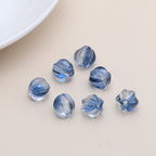 Czech Glass Beads Ribbed Vintage Style 8mm Transparent Pastel 10pcs 6