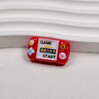 Printed Square Acrylic Beads 25mm Game Console Design 10pcs 8