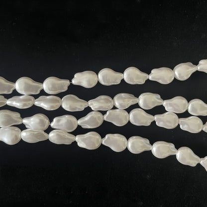 Imitation Baroque Pearl Acrylic Beads Irregular Shape ABS Plastic 100pcs 4
