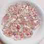Clear Plated Cloud Acrylic Beads 22x32mm Chubby Pastel Iridescent 10pcs 10