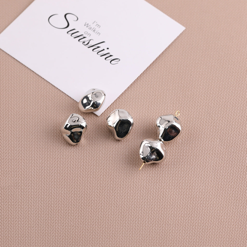 Silver Tone Irregular Shape CCB Plastic Beads 200pcs 16
