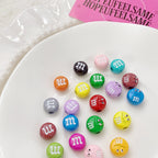 M&M'S Painted Metal Beads 9mm Colorful Glossy Alloy 20pcs 4