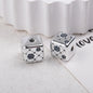 Plating Square Acrylic Beads 14mm Spot Plaid Mixed Colors 50pcs 4