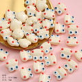 Adorable Kitten and Frog Head Resin Beads 12mm 14mm Mixed Colors 5pcs 6