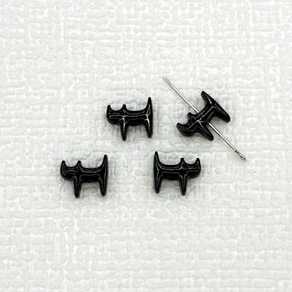 Cat Shaped Metal Beads 12mm Glossy Colorful Painted Alloy 20pcs 16