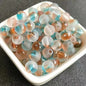Frosted Round Glass Beads 8mm Pastel Matte Colors 50pcs 20
