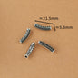 Tube Metal Beads Tibetan Hollowed-out Flower Pattern Vintage Silver Tone 20pcs 9
