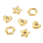 Stainless Steel Geometric Spacer Beads 5pcs 5