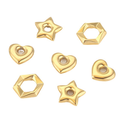 Stainless Steel Geometric Spacer Beads 5pcs 5