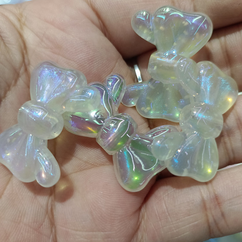 Glow Bow Acrylic Beads 20x29mm Glow In The Dark Powder 100pcs 5