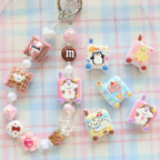 Double-Sided Printed Cartoon Square Acrylic Beads 21mm 20pcs 3